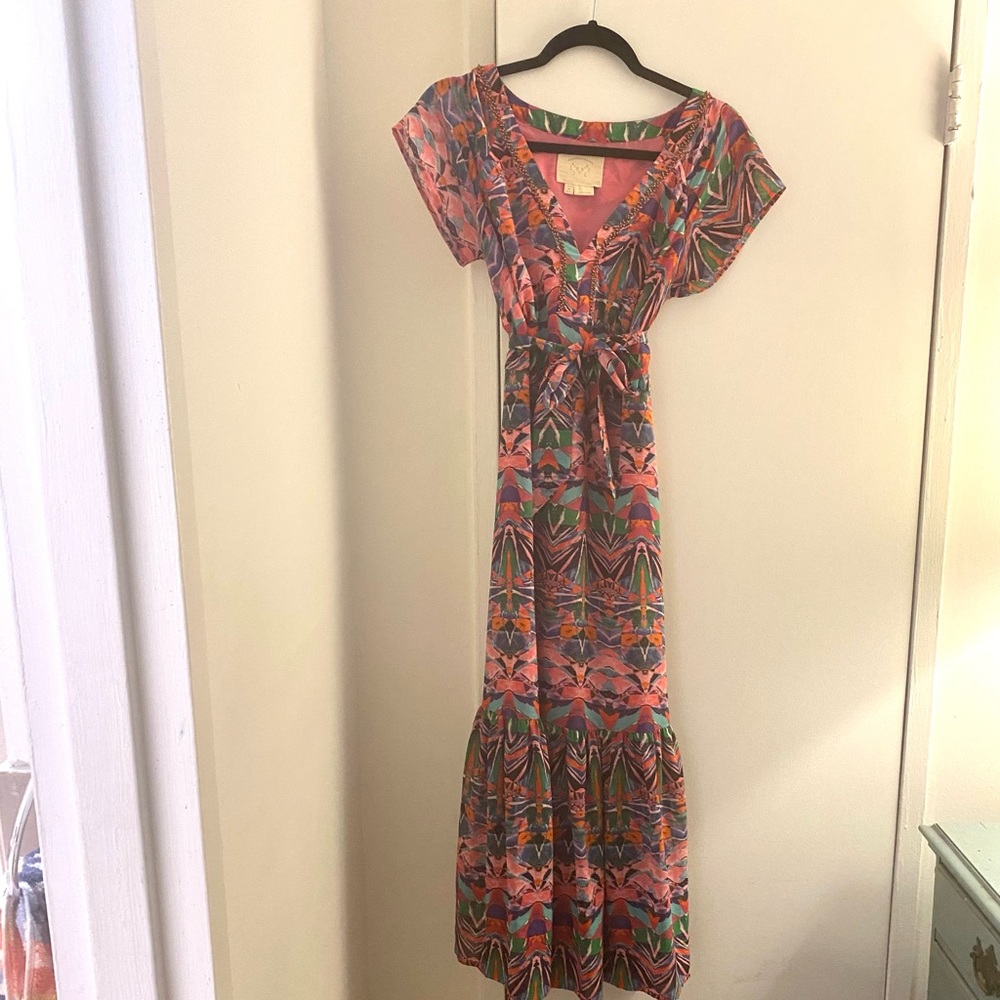 Anthropologie Multicolor Printed Maxi Dress